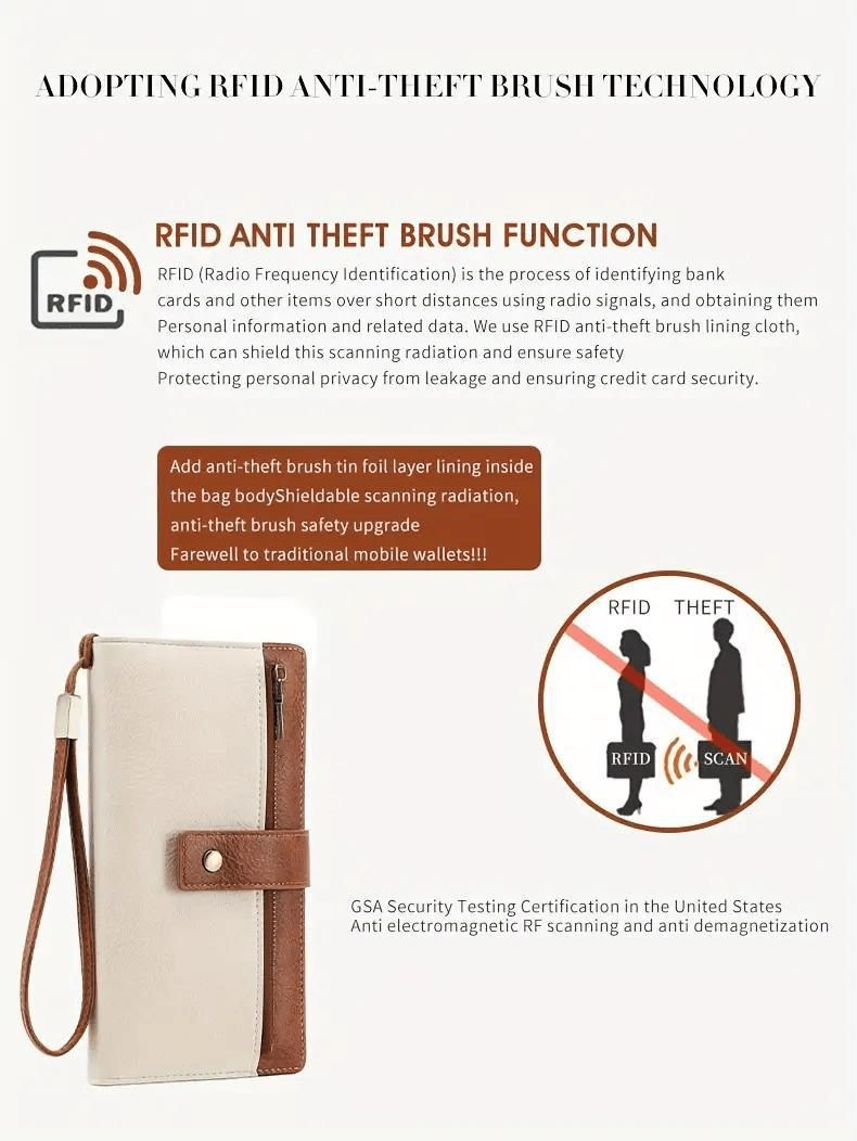 【NEW UPDATED】Women's Large Capacity RFID Wallet & Phone Clutch