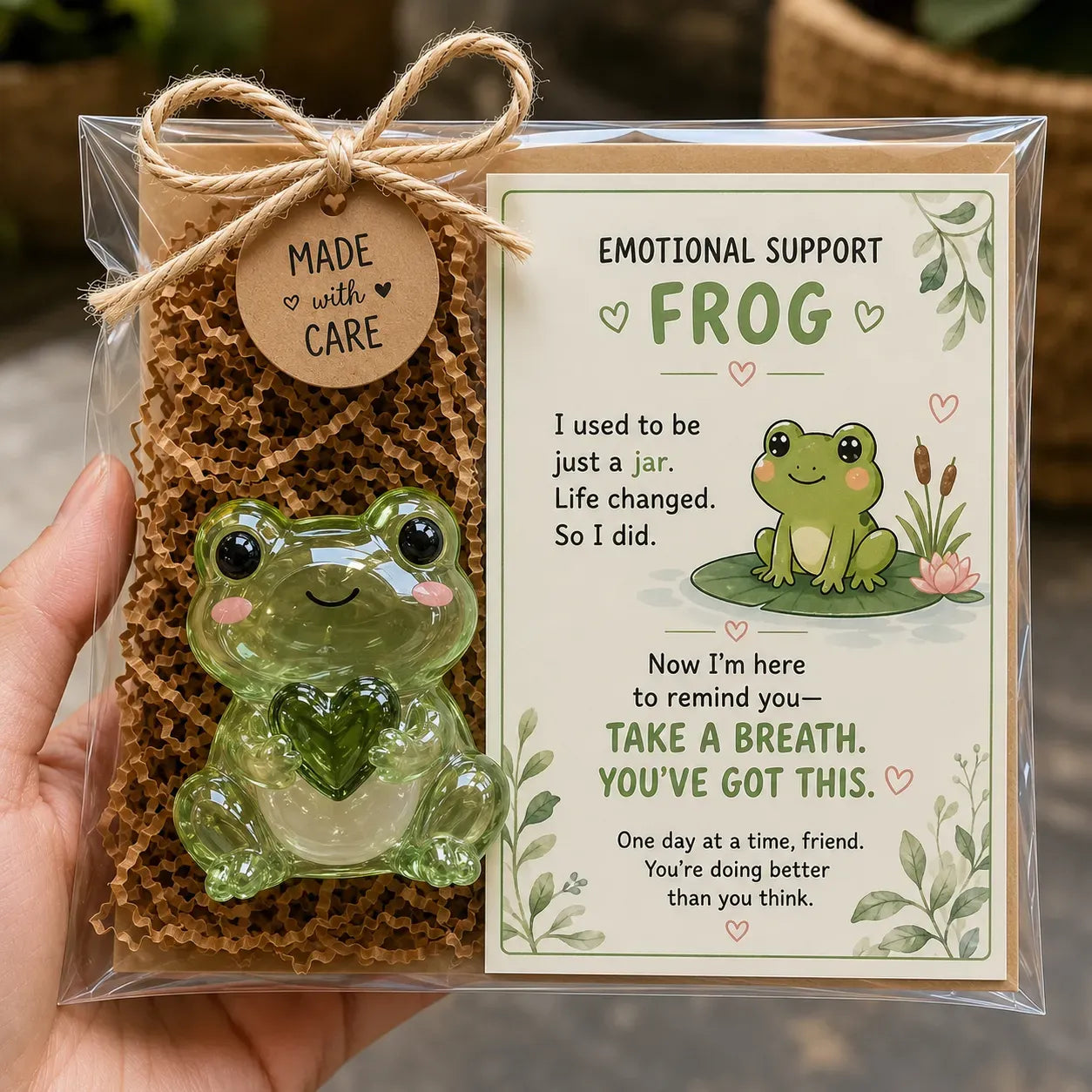🌸🐝🦛 Emotional Glass Support Animal Gift Set – A Meaningful Little Reminder That You Matter 💕