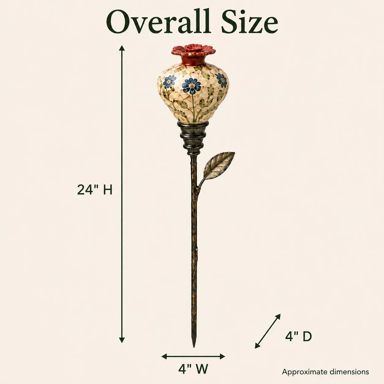🐦🌸Vintage Ceramic Hummingbird Feeder Garden Decor Stake – Decorative Outdoor Bird Feeder