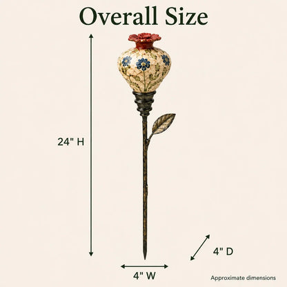 🐦🌸Vintage Ceramic Hummingbird Feeder Garden Decor Stake – Decorative Outdoor Bird Feeder