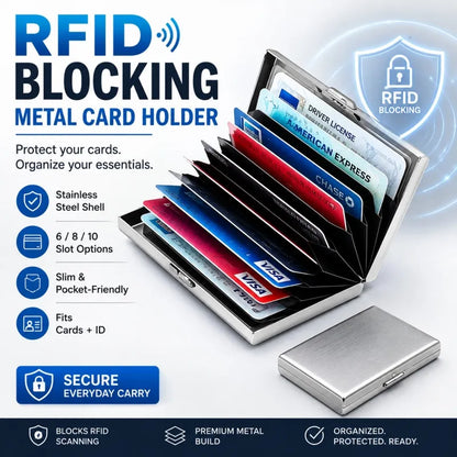 RFID Blocking Metal Card Holder
