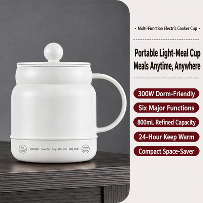 🍲 6-in-1 Mini Electric Cooker – 800mL Portable Cooking Cup