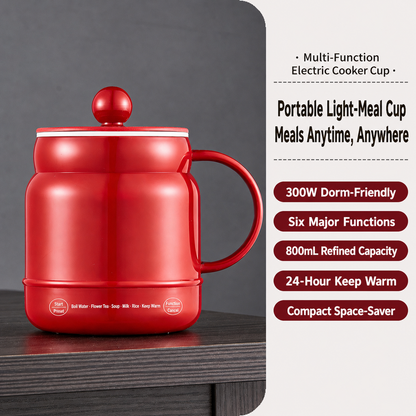 🍲 6-in-1 Mini Electric Cooker – 800mL Portable Cooking Cup
