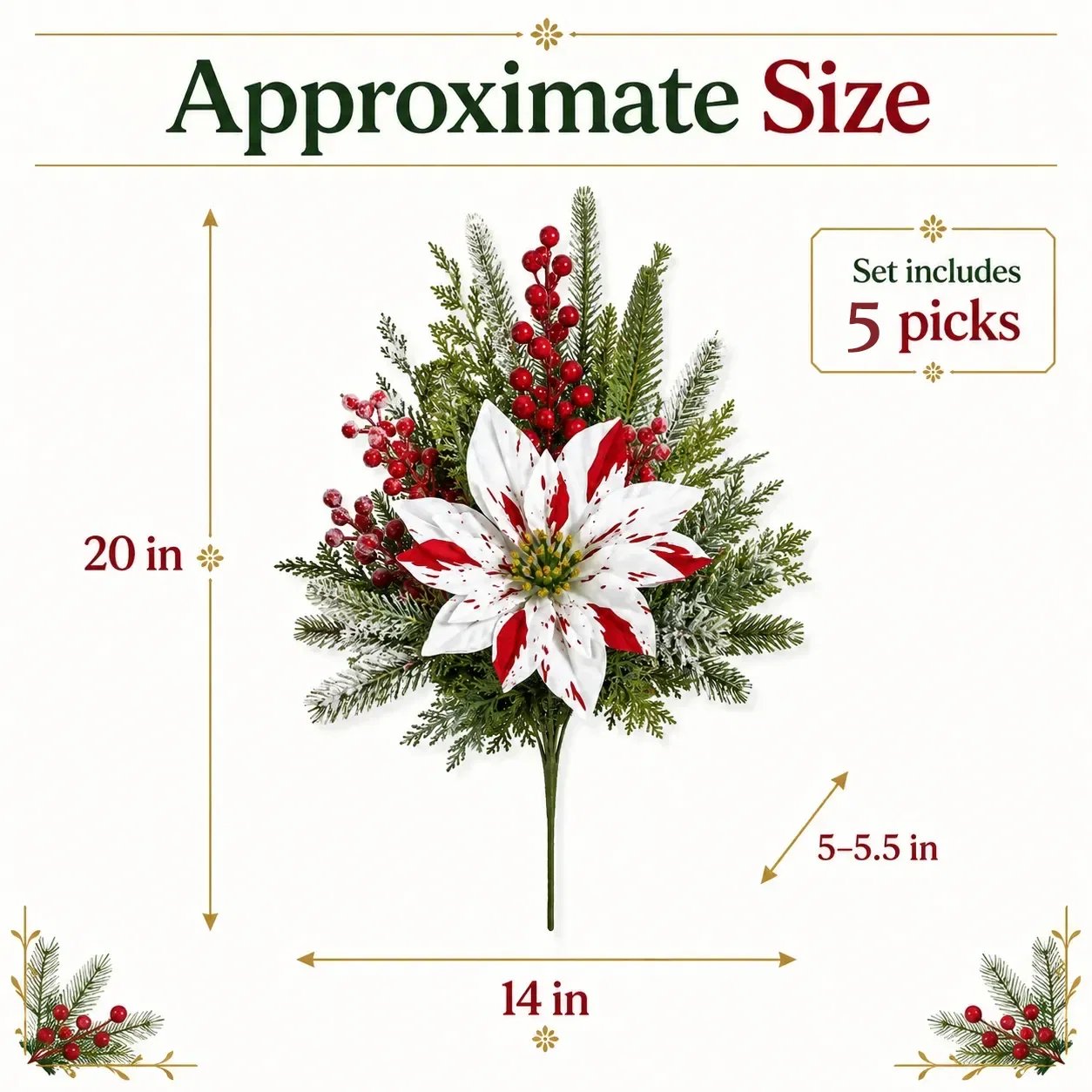 ❀Last Day 50% OFF🔥Christmas Poinsettia Planter Inserts