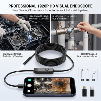 🔍 1920P HD Endoscope Camera – A Gift He'll Actually Use 🛠️