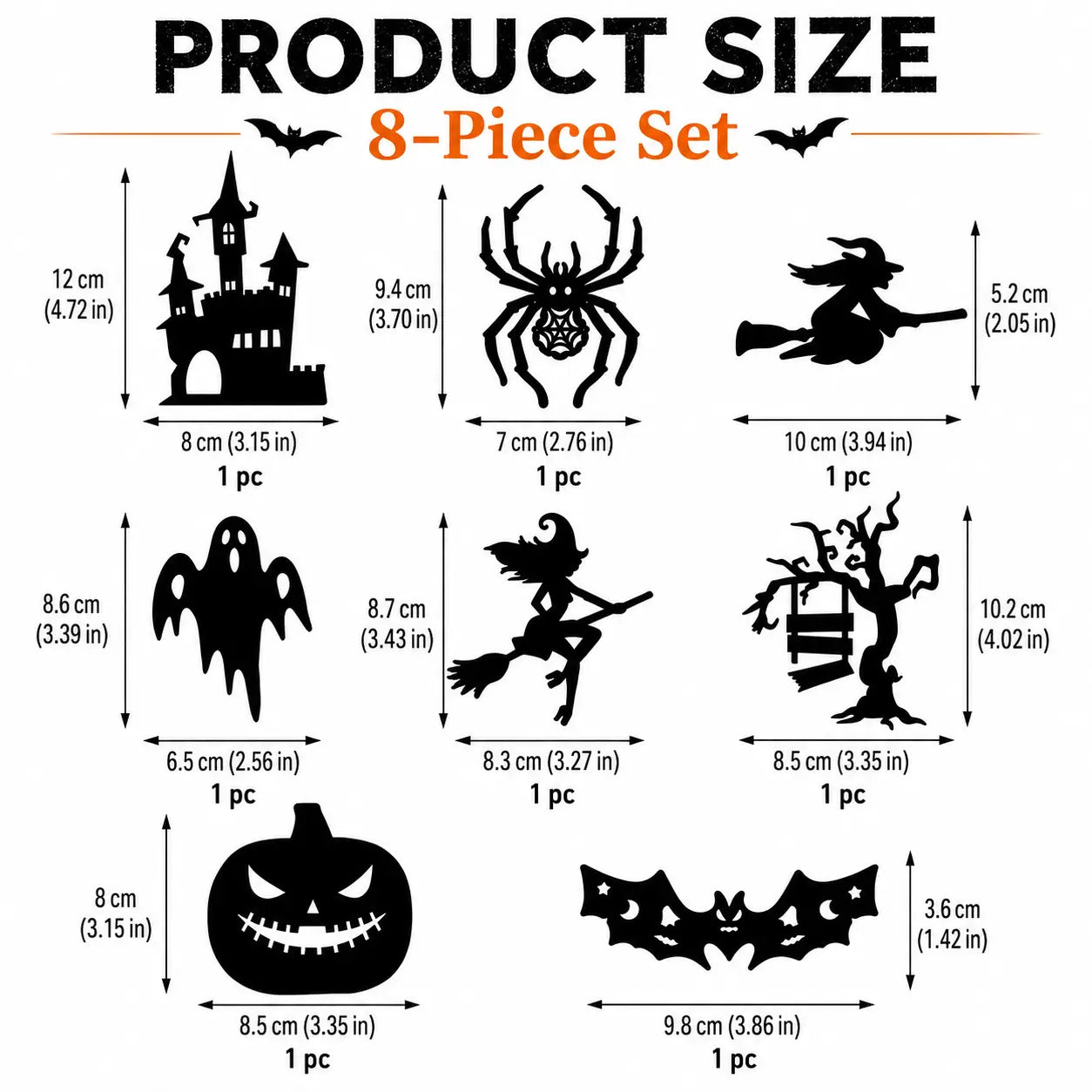 🔥LAST DAY 49% OFF🎃Halloween LED Wall Decor Lights, Peel & Stick Battery Powered Silhouette Stickers