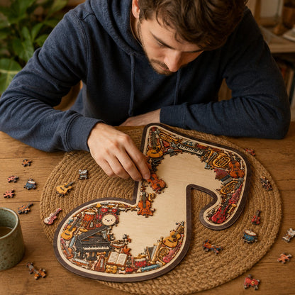 🔥Last Day 50% OFF - 🎶Musical Note Instrument Jigsaw Puzzle Ornament