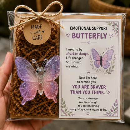 🌸🐝🦛 Emotional Glass Support Animal Gift Set – A Meaningful Little Reminder That You Matter 💕