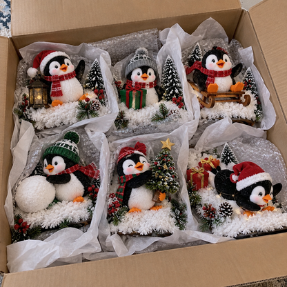 🐧 Merry Penguin Stairway™ – Lighted Christmas Railing Decor