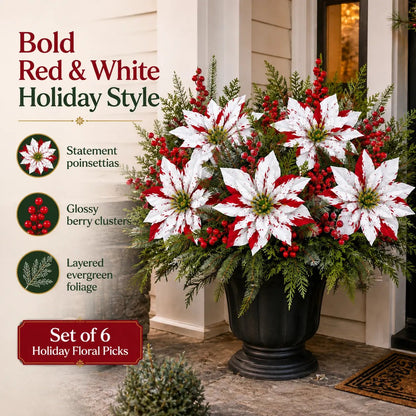 ❀Last Day 50% OFF🔥Christmas Poinsettia Planter Inserts