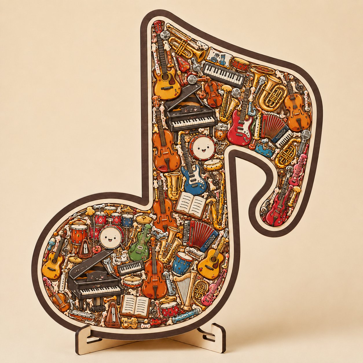 🔥Last Day 50% OFF - 🎶Musical Note Instrument Jigsaw Puzzle Ornament
