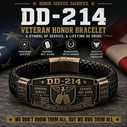 100% Handmade DD-214 Veteran Honor Bracelet(𝐂𝐡𝐚𝐝 𝐒𝐦𝐢𝐭𝐡 𝐇𝐚𝐧𝐝𝐦𝐚𝐝𝐞®) - Buy 2 Get Extra 20% Off