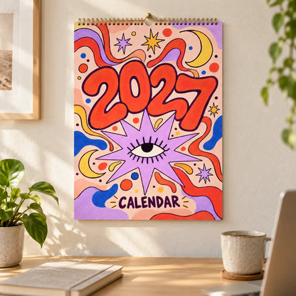 📅🎨2027 Whimsical Art Wall Calendar – 12-Month Fantasy Illustration Calendar