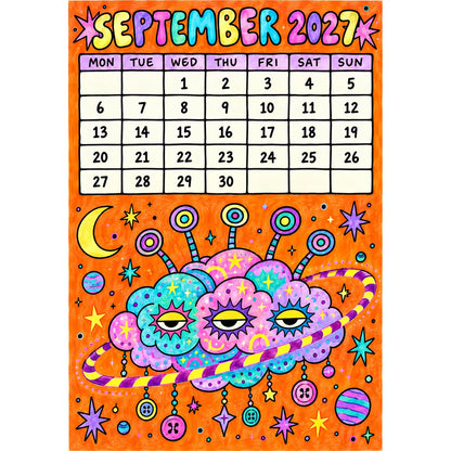 📅🎨2027 Whimsical Art Wall Calendar – 12-Month Fantasy Illustration Calendar