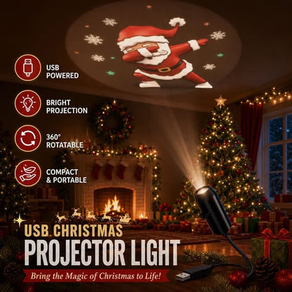 🎄🌟 Christmas Projection Night Light-Plug & Play HD Christmas Projector🎅