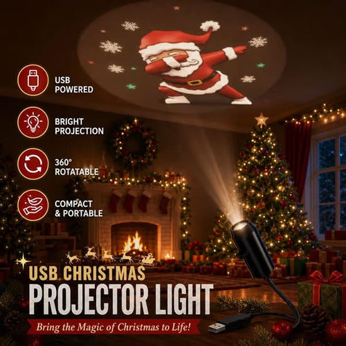 🎄🌟 Christmas Projection Night Light-Plug & Play HD Christmas Projector🎅