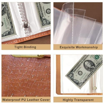 ⚡100 Transparent Pocket Currency Collectors Album