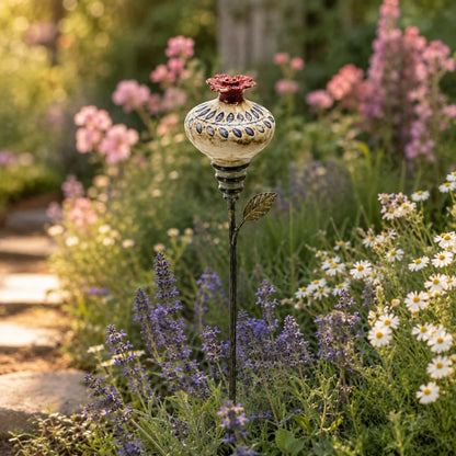 🐦🌸Vintage Ceramic Hummingbird Feeder Garden Decor Stake – Decorative Outdoor Bird Feeder