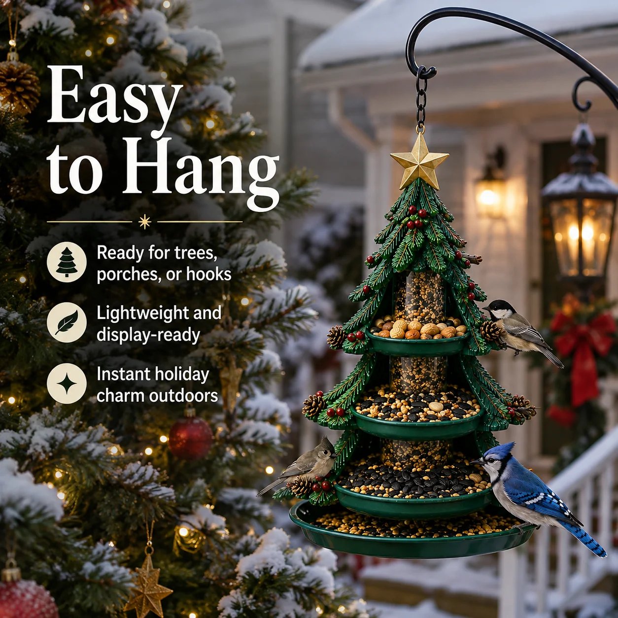🎄 Christmas Bird Feeder Collection – Festive Hanging Garden Feeders for Wild Birds