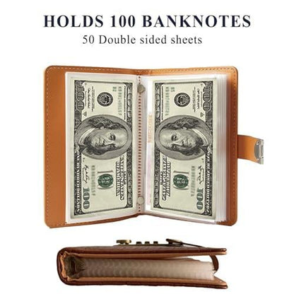 ⚡100 Transparent Pocket Currency Collectors Album