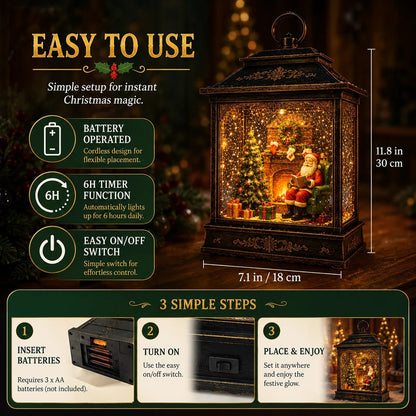 💯🎅 Santa’s Magical Fireplace Lantern-🎄 Bring the Magic of Christmas Home ✨
